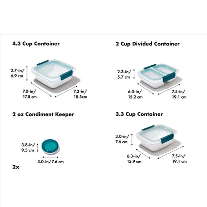 10PC PREP & GO LEAKPROOF CONTAINER SET