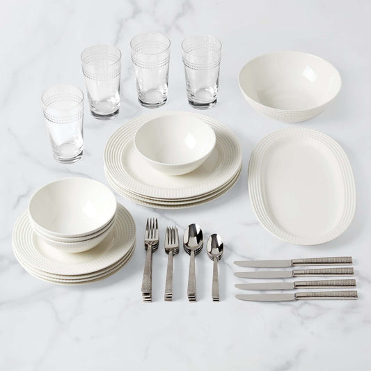 WICKFORD 38PC DINNERWARE & FLATWARE SET