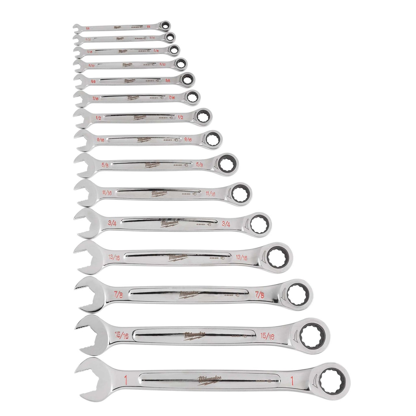 15PC SAE MULTIBIT RATCHETING COMBINATION WRENCH SET
