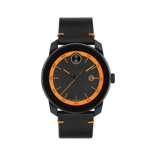 MEN'S BOLD TR90 & LEATHER STRAP WATCH