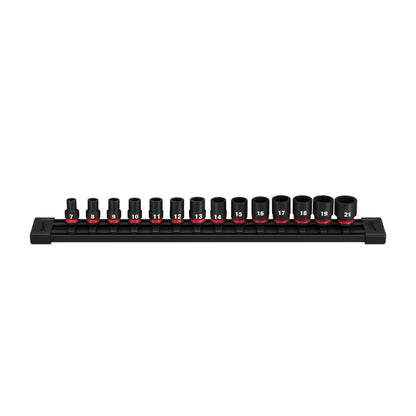 14PC SHOCKWAVE IMPACT DUTY 3/8" DRIVE METRIC STANDARD 6 POINT SOCKET SET