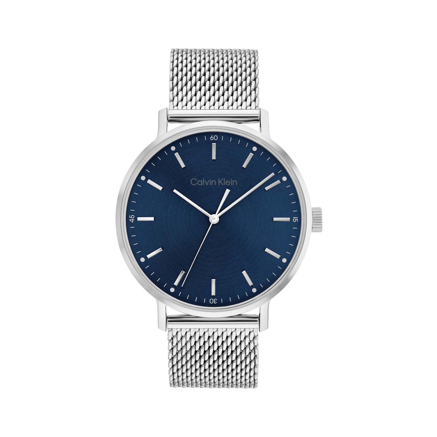 MENS QUARTZ STAINLESS STEEL MESH WATCH
