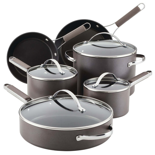 PROFESSIONAL HARD ANODIZED 10PC COOKWARE SET