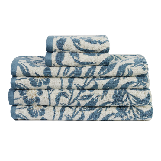 FLORENCE TOWEL 6 PIECE SET  - (BLUE)
