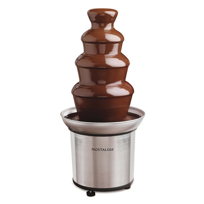 4-TIER STAINLESS STEEL CHOCOLATE FONDUE FOUNTAIN