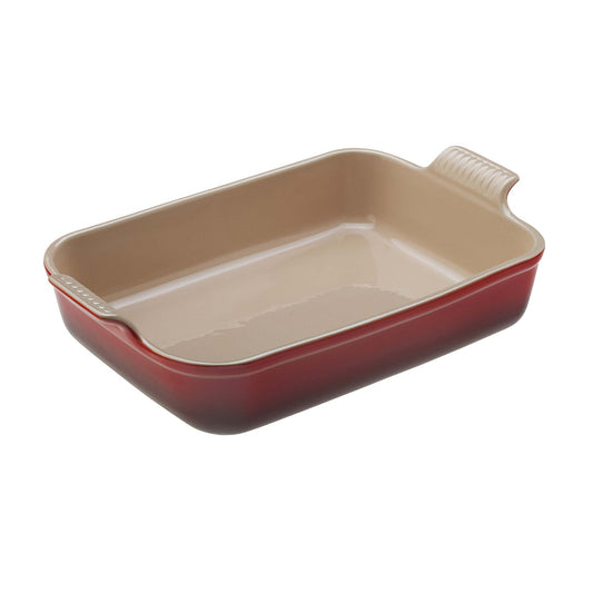 2.5QT HERITAGE STONEWARE RECTANGULAR DISH CERISE