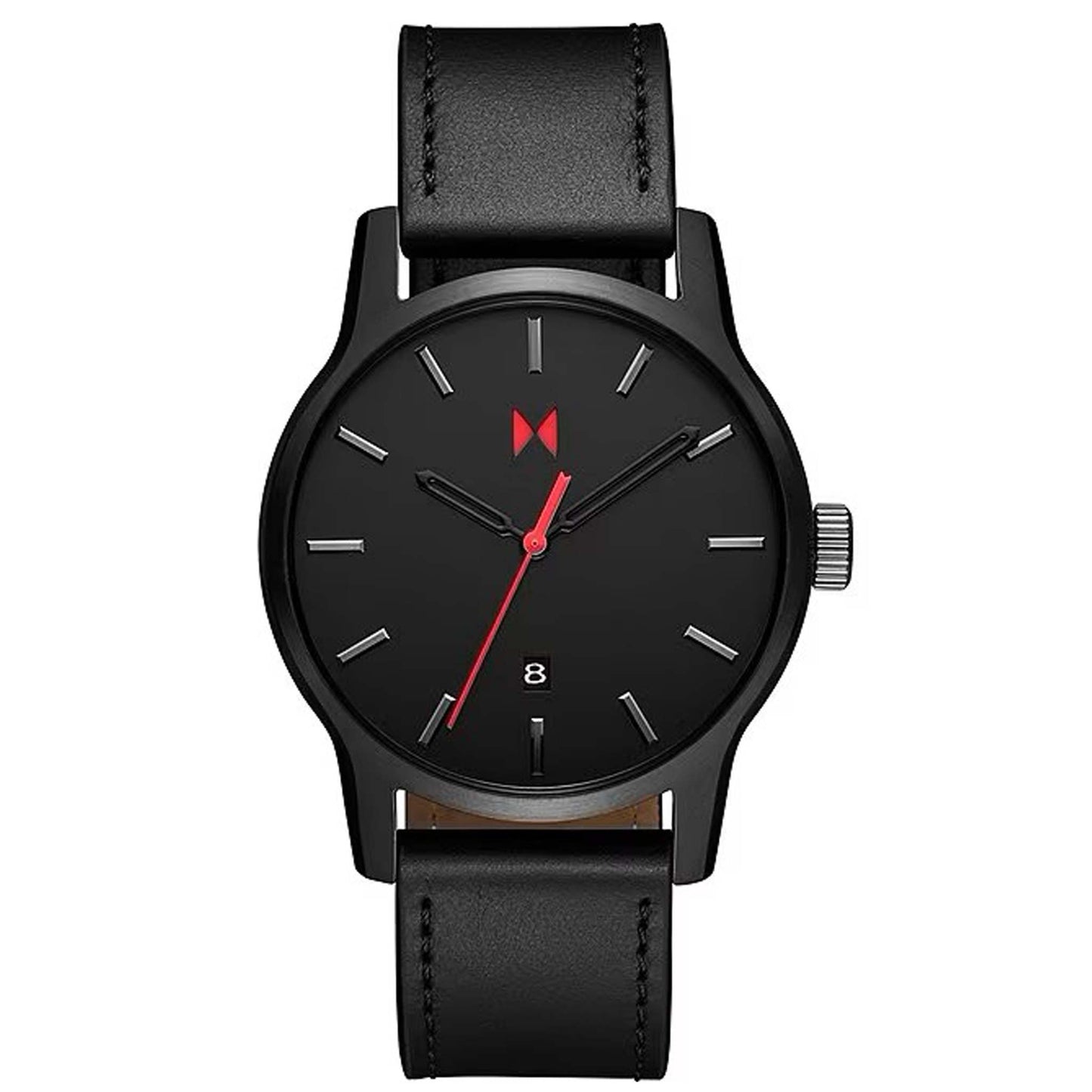 MENS CLASSIC II JET LEATHER STRAP WATCH