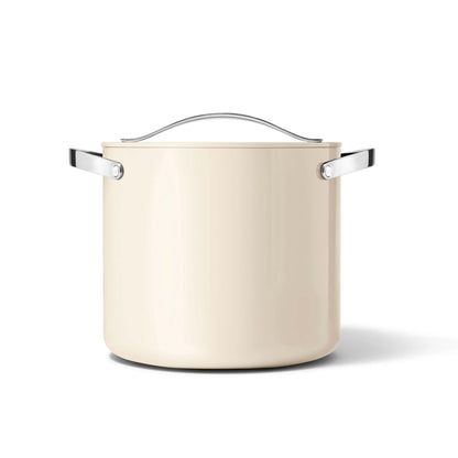12QT NONSTICK CERAMIC STOCKPOT W/ LID CREAM