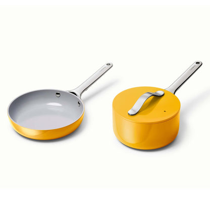 NONSTICK CERAMIC MINIS DUO COOKWARE SET - FRY PAN & SAUCEPAN