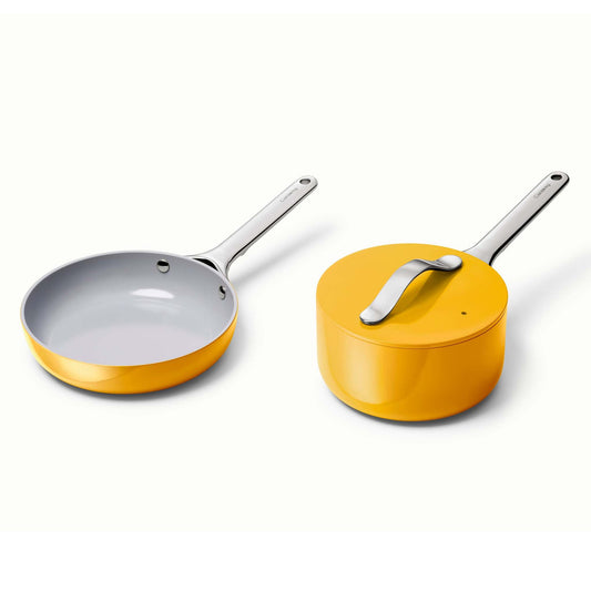 NONSTICK CERAMIC MINIS DUO COOKWARE SET - FRY PAN & SAUCEPAN