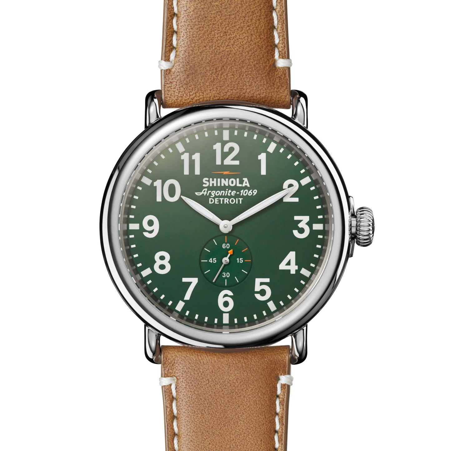 MENS' RUNWELL LARGO TAN LEATHER STRAP WATCH