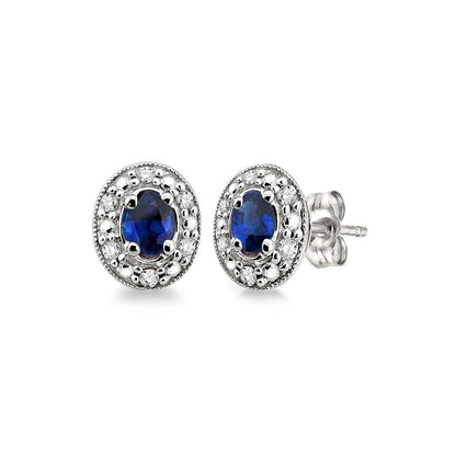 DIAMOND & SAPPHIRE EARRINGS