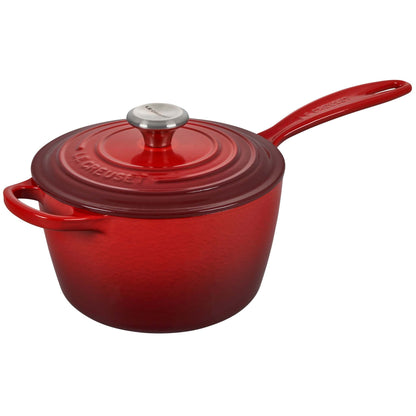 2.25QT SIGNATURE CAST IRON SAUCEPAN CERISE