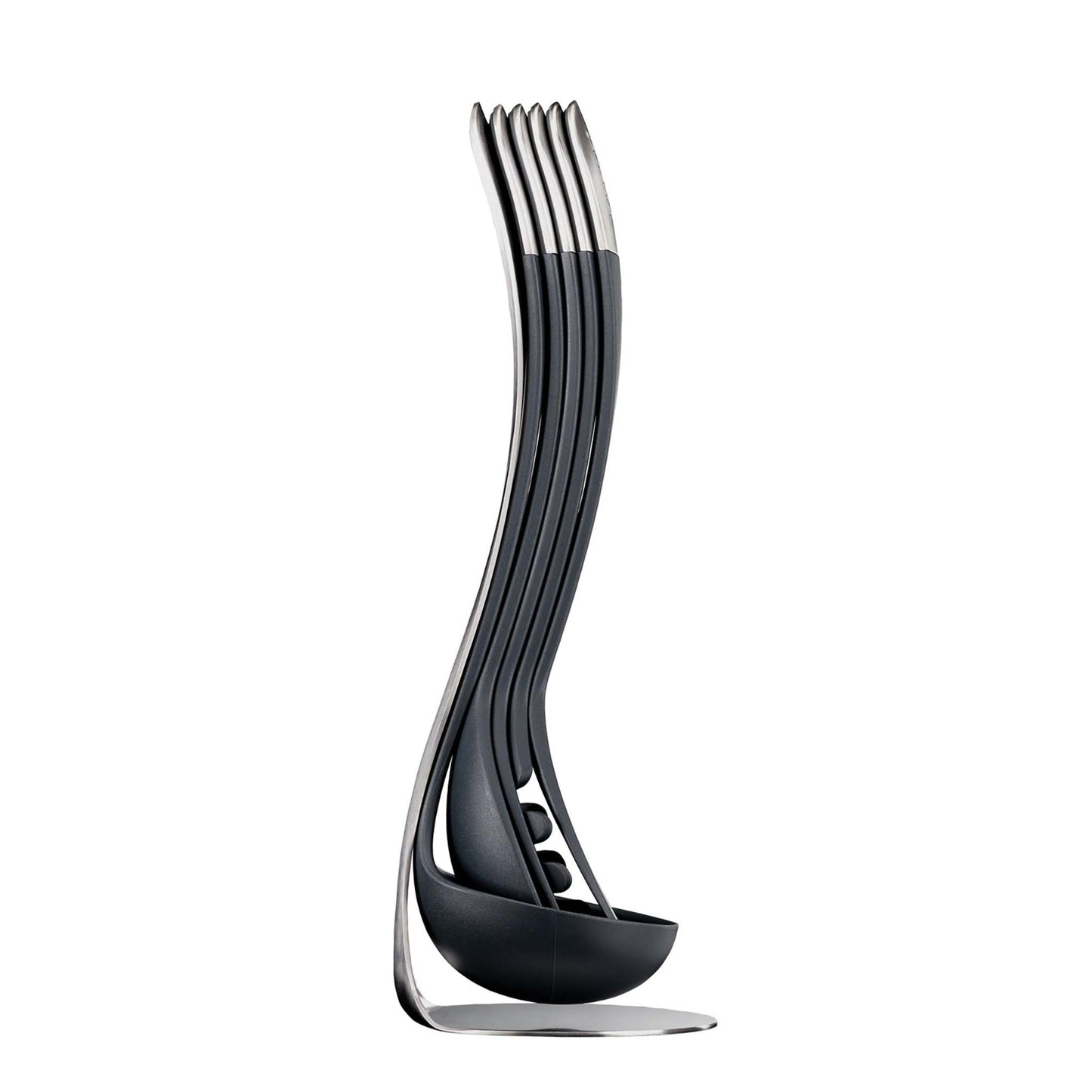 5PC NEST MAGNETIC UTENSIL SET W/ STAND