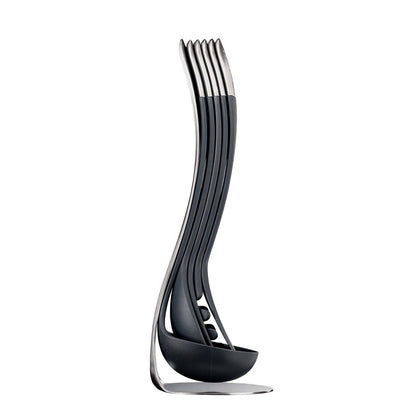 5PC NEST MAGNETIC UTENSIL SET W/ STAND
