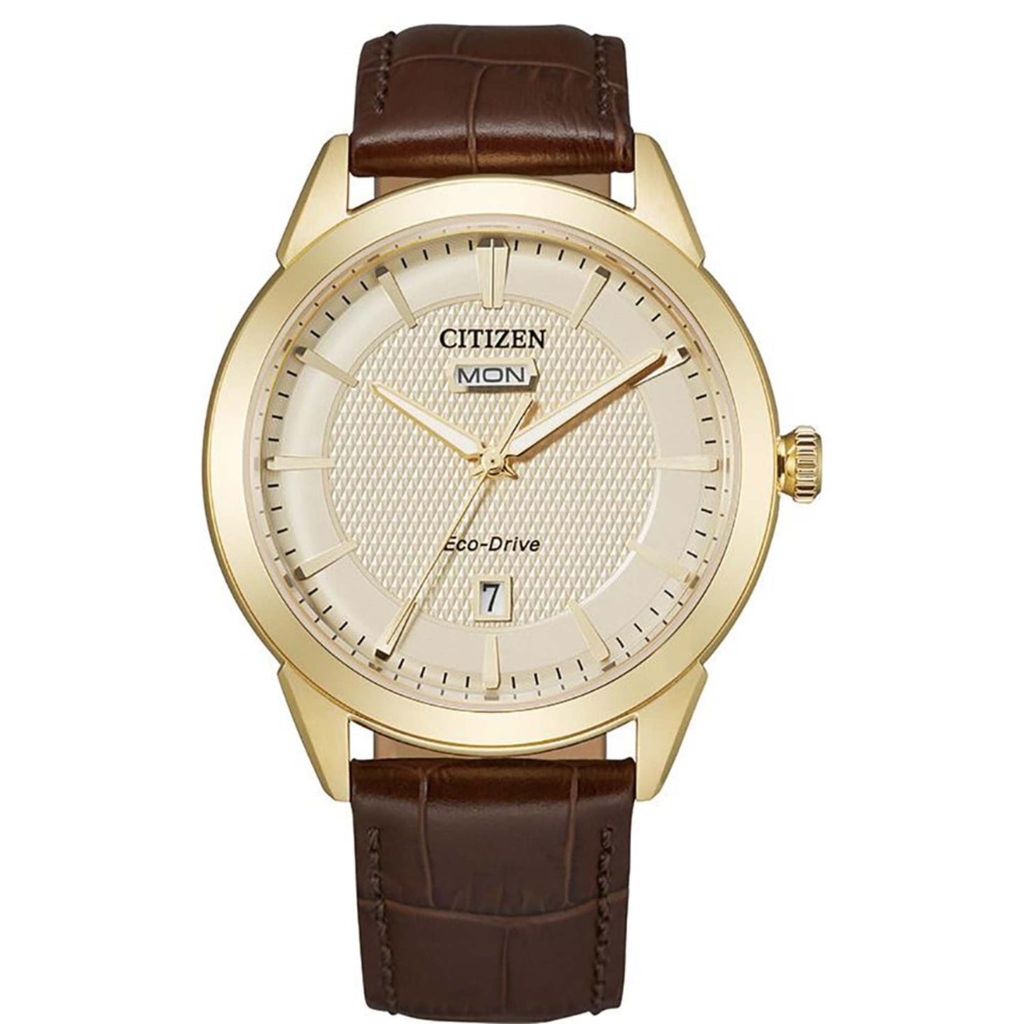 MENS CORSO ECO-DRIVE ASH LEATHER STRAP WATCH