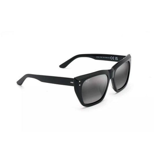 ALOHA LANE POLARIZED SUNGLASSES BLACK FRAME NEUTRAL GRAY LENS