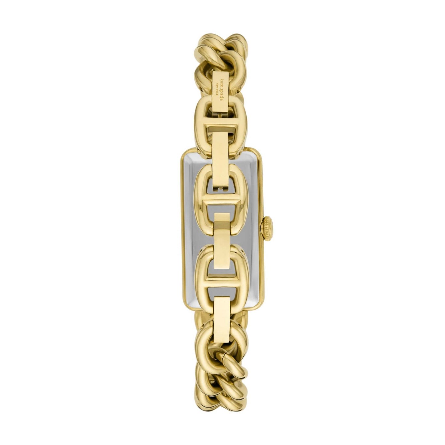 LADIES' ROSEDALE CURB-LINK STAINLESS STEEL WATCH, DIAL
