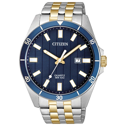 MENS QUARTZ TWO-TONE STAINLESS STEEL WATCH