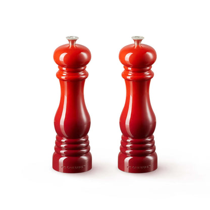 CERAMIC GRINDER SALT & PEPPER MILL SET CERISE
