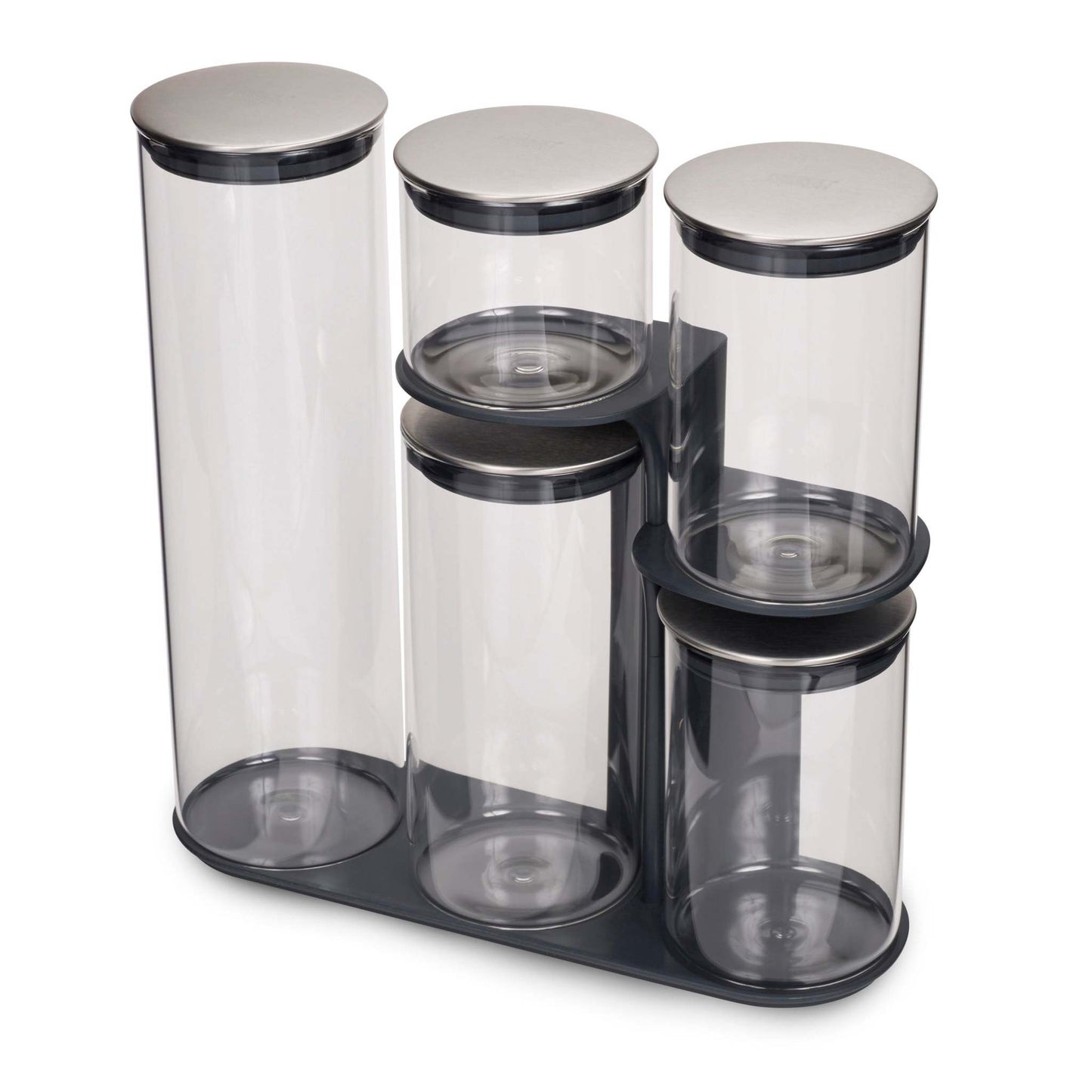 PODIUM 100 5PC GLASS STORAGE SET W/ STAND