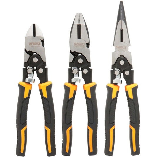 DEWALT COMPOUND ACTION PLIER SET 3 PACK