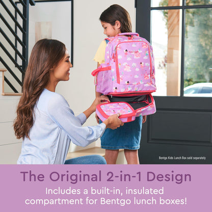 KIDS PRINTS 2-IN-1 BACKPACK & INSULATED LUNCH BAG FAIRIES