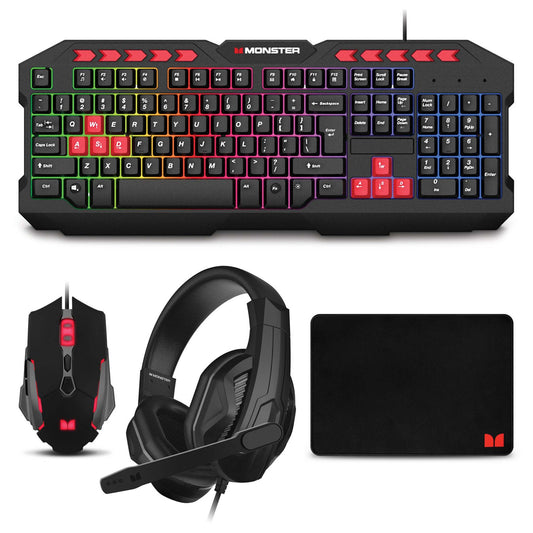 CAMPAIGN GAMING BUNDLE - KEYBOARD MOUSE HEADSET MOUSE PAD