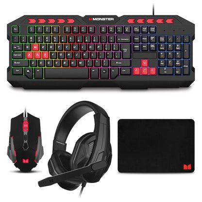 CAMPAIGN GAMING BUNDLE - KEYBOARD MOUSE HEADSET MOUSE PAD