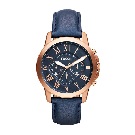 MEN'S GRANT CHRONOGRAPH & LEATHER STRAP WATCH