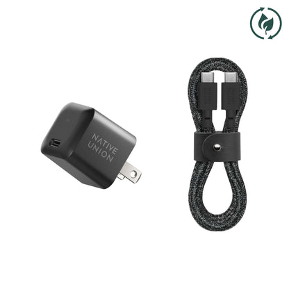 FAST GAN PD 30W CHARGER W/ USB-C TO USB-C CABLE BUNDLE