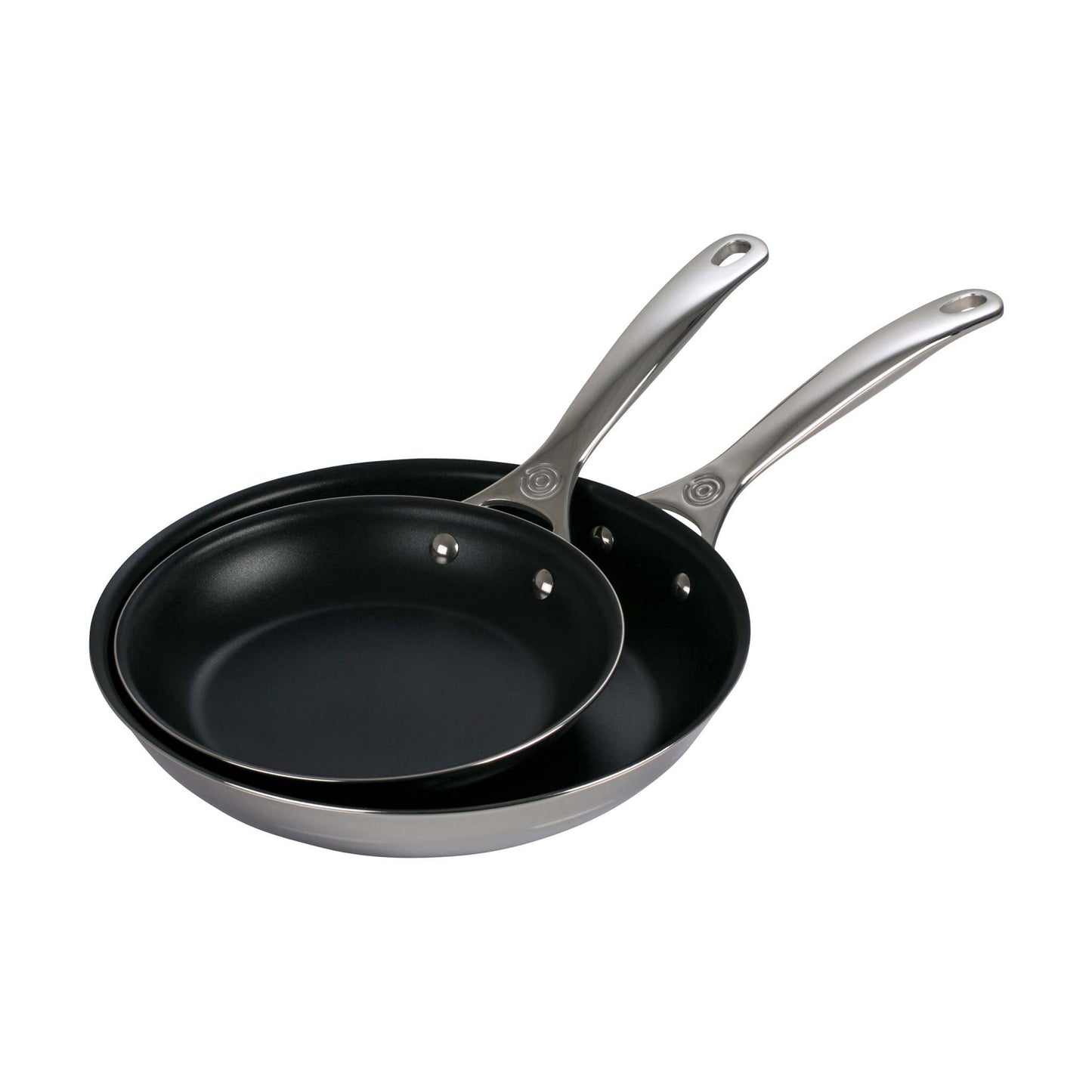 2PC SIGNATURE STAINLESS STEEL NONSTICK FRY PAN SET