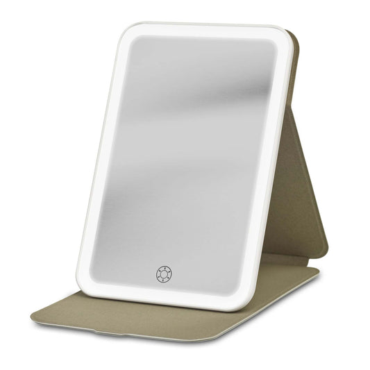 ULTRA-THIN PORTABLE RECHARGEABLE MIRROR W/ LED LIGHTS