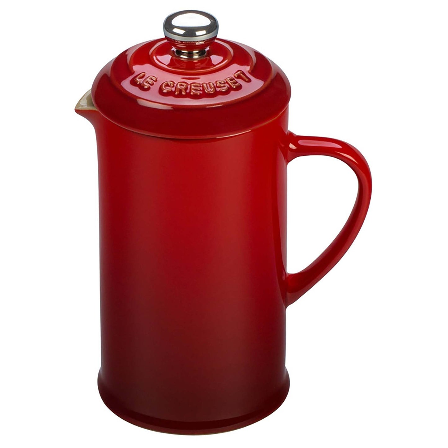 34OZ CAFE COLLECTION STONEWARE FRENCH PRESS CERISE