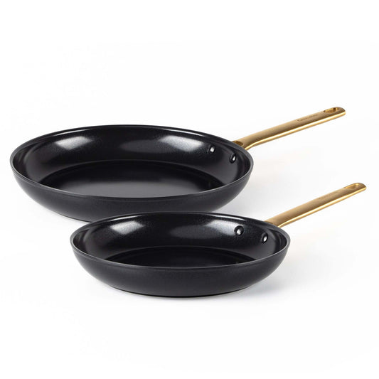 GREENPAN RESERVE CERAMIC 2PC FRY PAN SET, BLACK