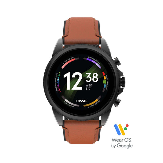 MEN'S GEN 6 LEATHER STRAP SMARTWATCH W/ HEART RATE