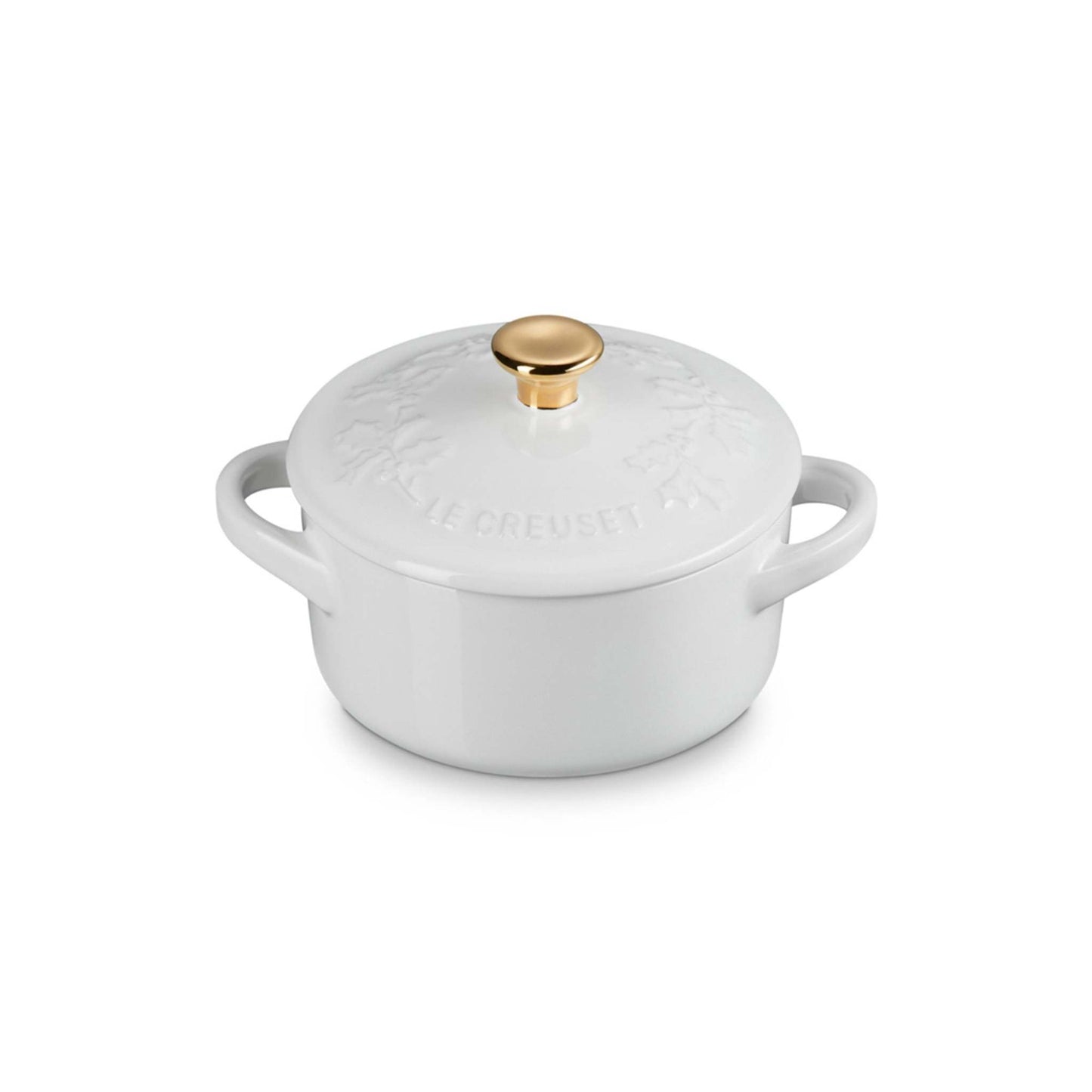 8OZ HOLLY COLLECTION STONEWARE MINI ROUND COCOTTEWHITE