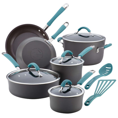 12PC CUCINA HARD-ANODIZED COOKWARE SET