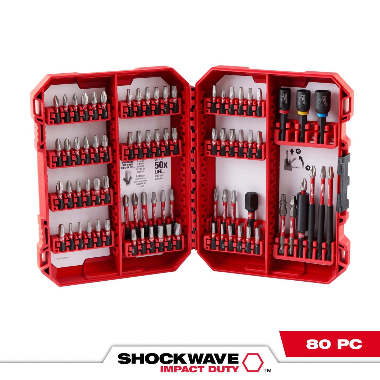 80PC SHOCKWAVE IMPACT DUTY DRIVER BIT SET