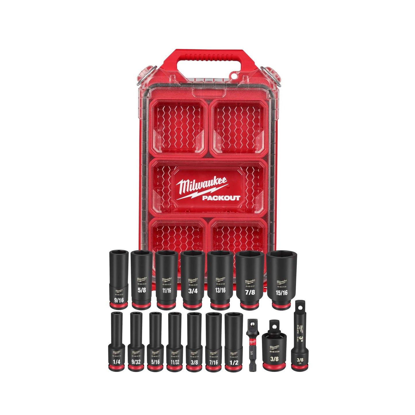 SHOCKWAVE IMPACT DUTY SOCKET 3/8" DRIVE 17PC SAE PACKOUT SET