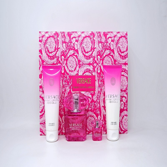 BRIGHT CRYSTAL ABSOLU (W) 4PC SET(3.0OZ EDP SP,3.4OZ B/L,3.4OZ S/G,5ML SPL)