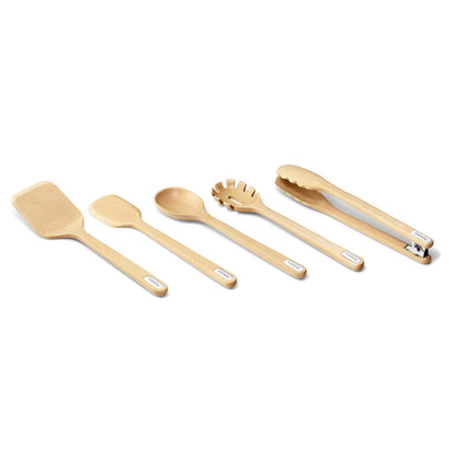 5PC WOODEN UTENSIL SET