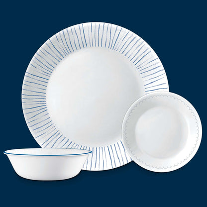 BOTANICAL STRIPES CLASSIC 18PC DINNERWARE SET