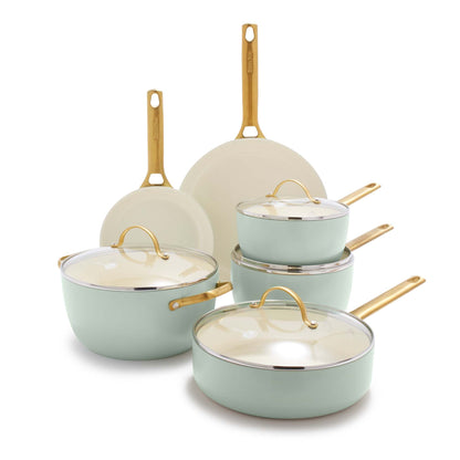 RESERVE CERAMIC NONSTICK 10PC COOKWARE SET JULEP