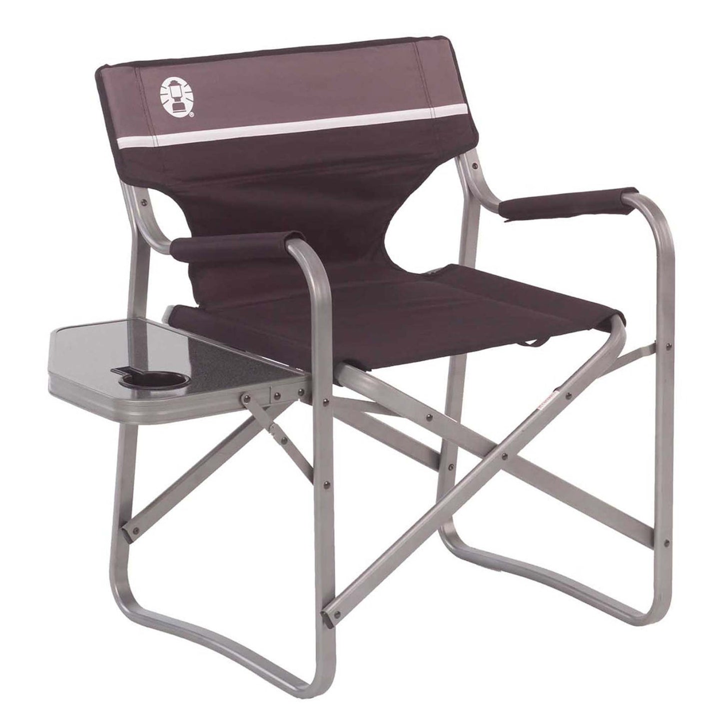 ALUMINUM DECK CHAIR W/ SIDE TABLE