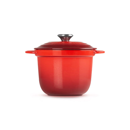 2.25QT CAST IRON RICE POT W/ SS KNOB CERISE