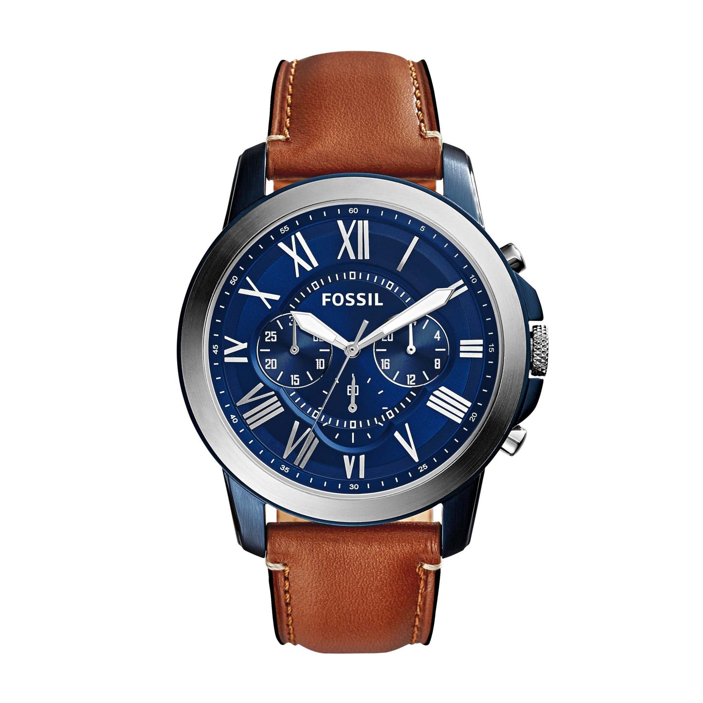 MENS GRANT CHRONOGRAPH LEATHER STRAP WATCH