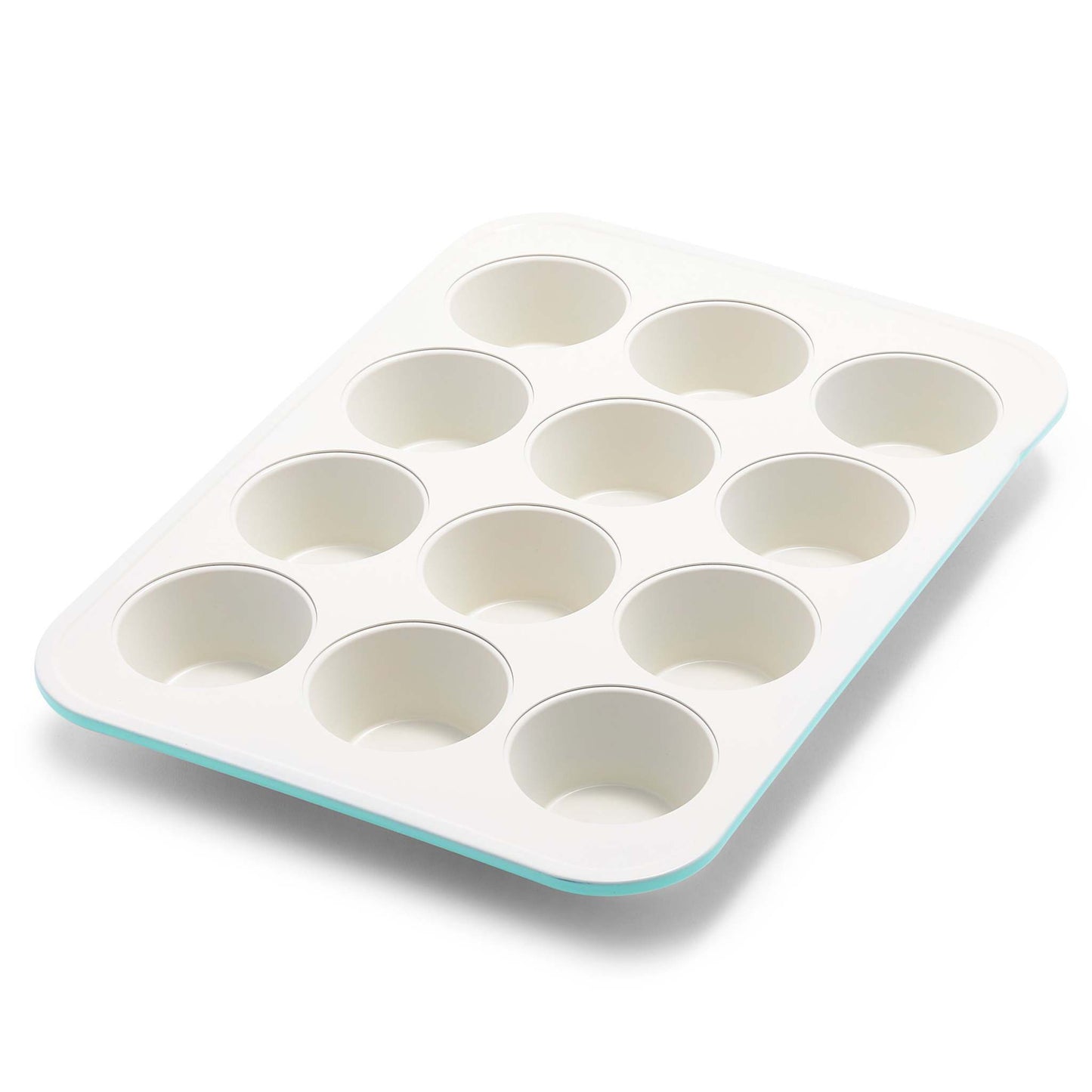 12 CUP HEALTHY CERAMIC NONSTICK MUFFIN PAN TURQUOISE
