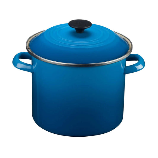 8QT ENAMEL ON STEEL COVERED STOCKPOT MARSEILLE
