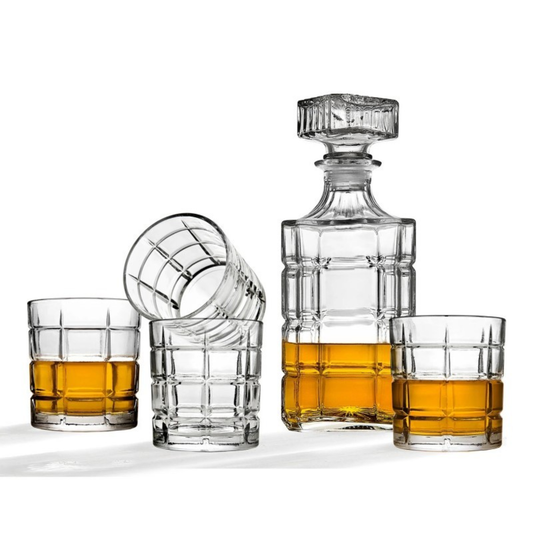 RADIUS 5 PIECE WHISKEY DECANTER SET